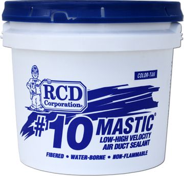 RCD Corporation 110001, #10 Mastic Low to High Velocity Air Duct Sealant, Tan, 1 Gallon Pail