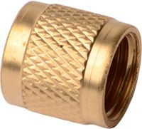 DiversiTech VC-4, Brass Flare Cap for Access Fitting, 1/4 Inch, 12/Pack