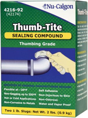 Nu-Calgon 4216-92, Thumb Tite Compound Sealant, 2 Slugs 1 lb./ea.