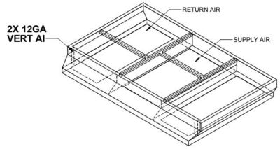 Lennox C1ACURB40B, Curb Adapter, 60-5/8 x 90-7/16" to 54-1/4 x 95-3/8", 18" H.