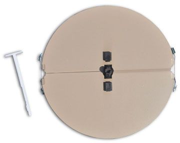 802 8" Butterfly Damper with Mounting Clips, Brown Powder Coated Finish