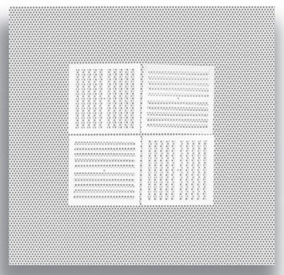 24"x24" Perforated T-Bar Supply Grille, R6 Fiberglass Back Supply