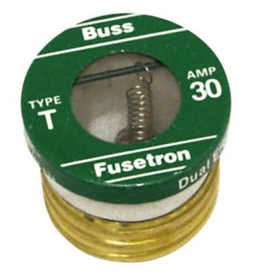 Lennox P-8-3748, Bussmann TC-30, 30 Amp Plug Style; Dual-Element Time Delay Fuse, Type D, 125 VAC