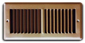 02X12 Stamped Toe Space Floor / Baseboard Register Grille, Brown