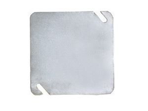 Electrical Box Cover, 4" x 4", Flat Blank