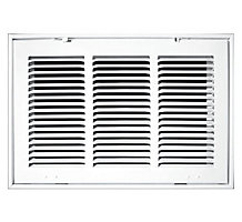 TRUaire 190, 10 x 10 In Stamped Steel Return Louver Filter Grille, Fixed Hinge Face; Accepts 1" Filter; 1/2" Blade Spacing, Pristine White
