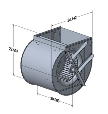 Lennox LB-110395A Blower Assembly (Unpainted), 2-5 HP
