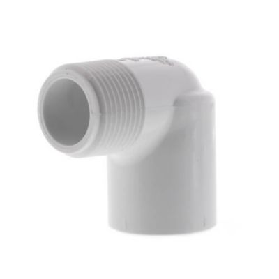 Schedule 40 PVC 90 Deg Street Elbow, 3/4 IN, Mpt x Soc