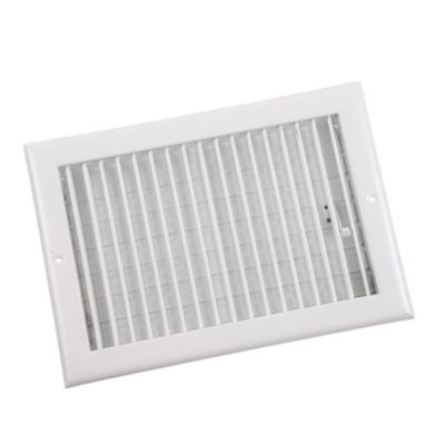 210 Series 12X08 Adjustable Side Wall/Ceiling Supply Grille, Steel