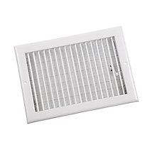 210 Series 12X08 Adjustable Side Wall/Ceiling Supply Grille, Steel
