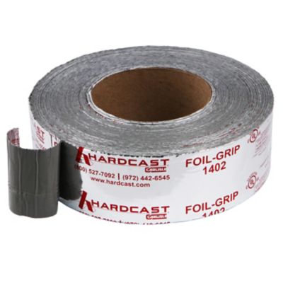 Hardcast 304099, Foil-Grip 1402 Silver Foil Tape, 2" x 100' Roll, Printed