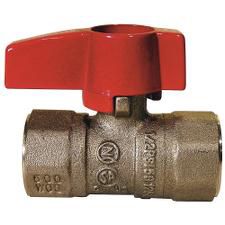 JMF 92-3232, 1/2" FIP x 3/4" FIP Straight Gas Shutoff Valve, Forged Brass Body