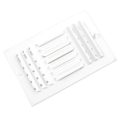 403 Series 10X06 3-Way Stamped Curved Blade Register with Multi-Shutter Damper Steel