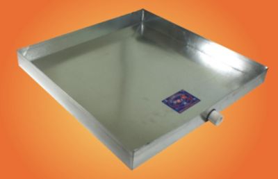 MMF Metal Drain Pan with Plastic Fitting, 60 x 30 x 2 Inch, 26 Gauge