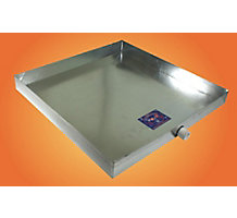 MMF Metal Drain Pan with Plastic Fitting, 60 x 30 x 2 Inch, 26 Gauge