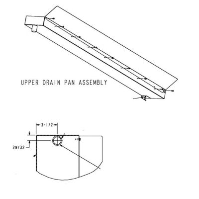 Lennox LB-110990A, Upper Drain Pan Assembly, 87.42 x 7.16 x 3 Inch