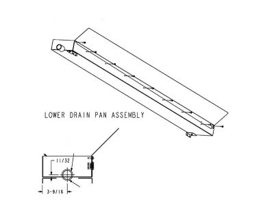 Lennox LB-110990D, Lower Drain Pan Assembly, 87.42 x 7.16 x 3 Inch