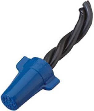 Ideal Wing-Nut 454 Wire Connector, 14-6 AWG Stranded Copper, Blue, 600 Max. Voltage, 25 per Box