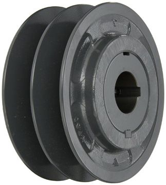 Browning 2VP65X 1 1/8, Variable Pitch Cast Iron Finished Bore Pulley, 6.50 Inch OD, 2-Groove, 1-1/8 Inch Bore