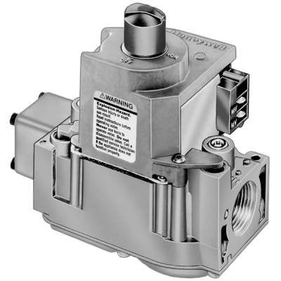 24V Dual Direct Ignition Gas Valve with 3/4" x 3/4" Inlet/Outlet Step Opening Natural Fuel" 0.62 A Anticipator Setting