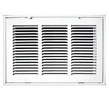 TRUaire 190, 18 x 18 In Stamped Steel Return Louver Filter Grille, Fixed Hinge Face; Accepts 1" Filter; 1/2" Blade Spacing, Pristine White