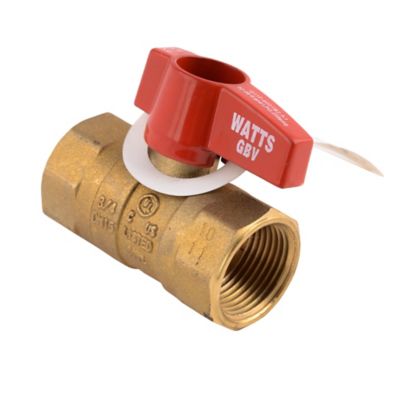 JMF 92-4242, 3/4" FIP x 3/4" FIP Straight Gas Shutoff Valve" Forged Brass Body