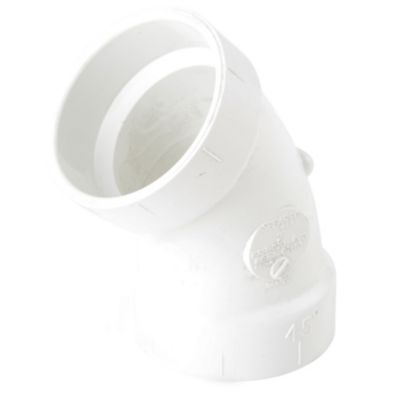 PVC DWV Elbow, 45 Deg. 2 IN, H x H