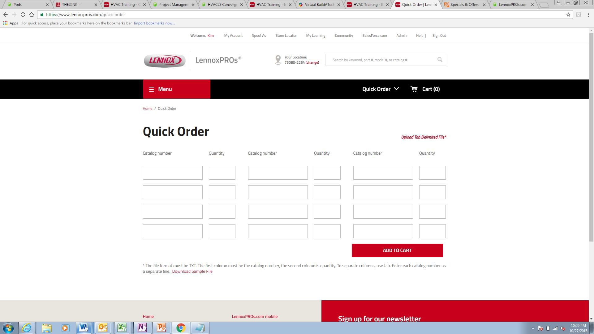 Submitting your quick order in 5 minutes step 2