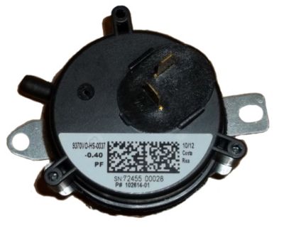 Lennox 102614-01, Pressure Switch, Actuates at 0.40" W.C.; Resets at 0.55" W.C.