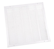 TRUaire 170M, 24 x 24 In Stamped Steel Return Grille, 1/2" Blade Spacing, Pristine White