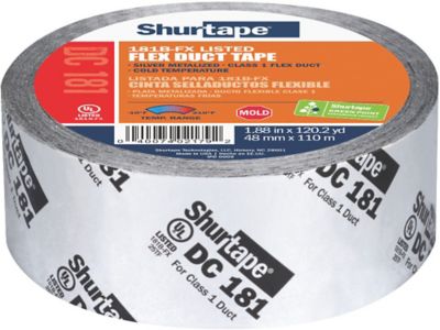 Shurtape 164686, DC 181 UL Listed & Printed Film Duct Tape, 2" x 120 yd., Metallic Printed