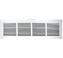 TRUaire 173, 6 x 24 In Stamped Steel Return Grille, 1/3" Blade Spacing, Pristine White