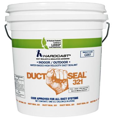 Hardcast 304156, Duct-Seal 321 Water Based Duct Sealant, Gray, 1 Gallon Pail