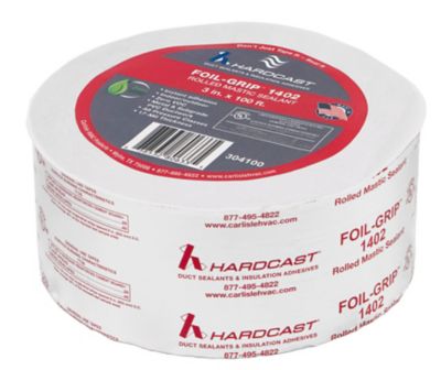 Hardcast 304100, Foil-Grip 1402 Silver Foil Tape, 3" x 100' Roll, Printed