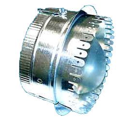 M&M Manufacturing 507D, Ductboard Starting Collar, 8", With Damper; For 1 to 1-1/2" Ductboard