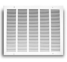 TRUaire 170M, 18 x 24 In Stamped Steel Return Grille, 1/2" Blade Spacing, Pristine White