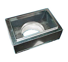 M&M #640R6, 8" x 4" x 4" Insulated Register Box, without Snap-Rail Flange