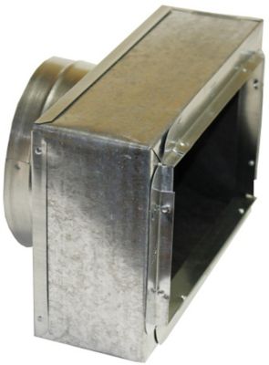 M&M #641R6, 12" x 6" Insulated Register Box, 7" Neck, R6 Liner, 4" Tall, with Snap-Rail Flange