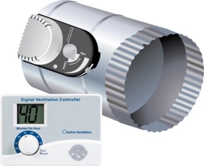 Healthy Climate LVCS, Ventilation Control System, 6" Dia Damper