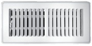 150 Series 04X08 2-Way Stamped Face Floor Register Grill with Multi-Shutter Damper Brown