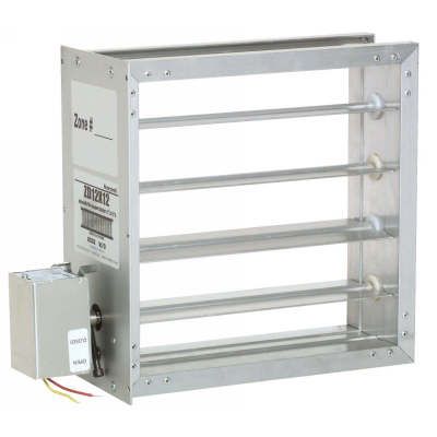 08" x 08" Square Parallel Blade Damper, Side Mount