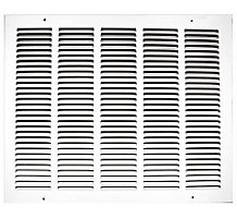 TRUaire 170M, 14 x 14 In Stamped Steel Return Grille, 1/2" Blade Spacing, Pristine White