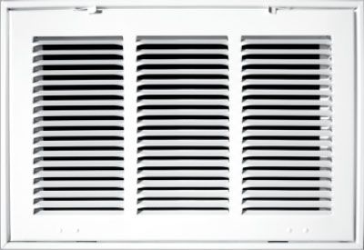 TRUaire 190, 20 x 36 In Stamped Steel Return Louver Filter Grille, Fixed Hinge Face; Accepts 1" Filter; 1/2" Blade Spacing, Pristine White