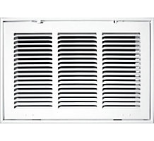 TRUaire 190, 20 x 36 In Stamped Steel Return Louver Filter Grille, Fixed Hinge Face; Accepts 1" Filter; 1/2" Blade Spacing, Pristine White