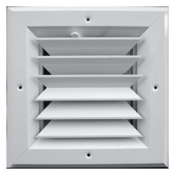 A502 Series 10X10 2-Way Aluminum Square Ceiling Diffuser with Multi-Shutter Damper Flush Louvered