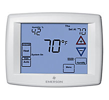 White Rodgers 1F97-1277, Touchscreen Programmable Thermostat, Single Stage or Heat Pump, 1 Heat/1 Cool