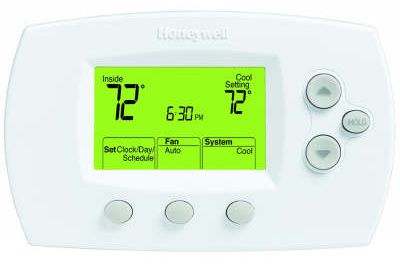 Honeywell TH6110D1005 FocusPRO 6000, Programmable Thermostat, 5-2 Day, Single Stage