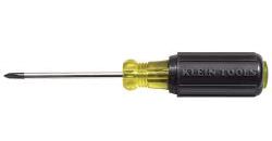Klein 603-3 #1 Phillips Screwdriver, 3" Round Shank