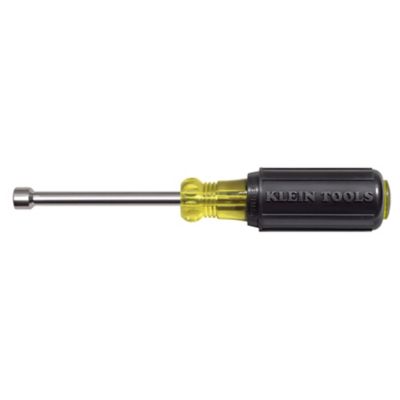 Klein 630-1/4M 1/4" Magnetic Hex Nut Driver, 3" Hollow-Shank, Cushion Grip