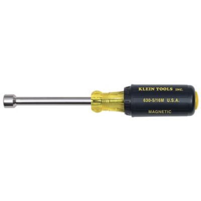 Klein  630-5/16M 5/16" Magnetic Hex Nut Driver, 3" Hollow-Shank, Cushion Grip